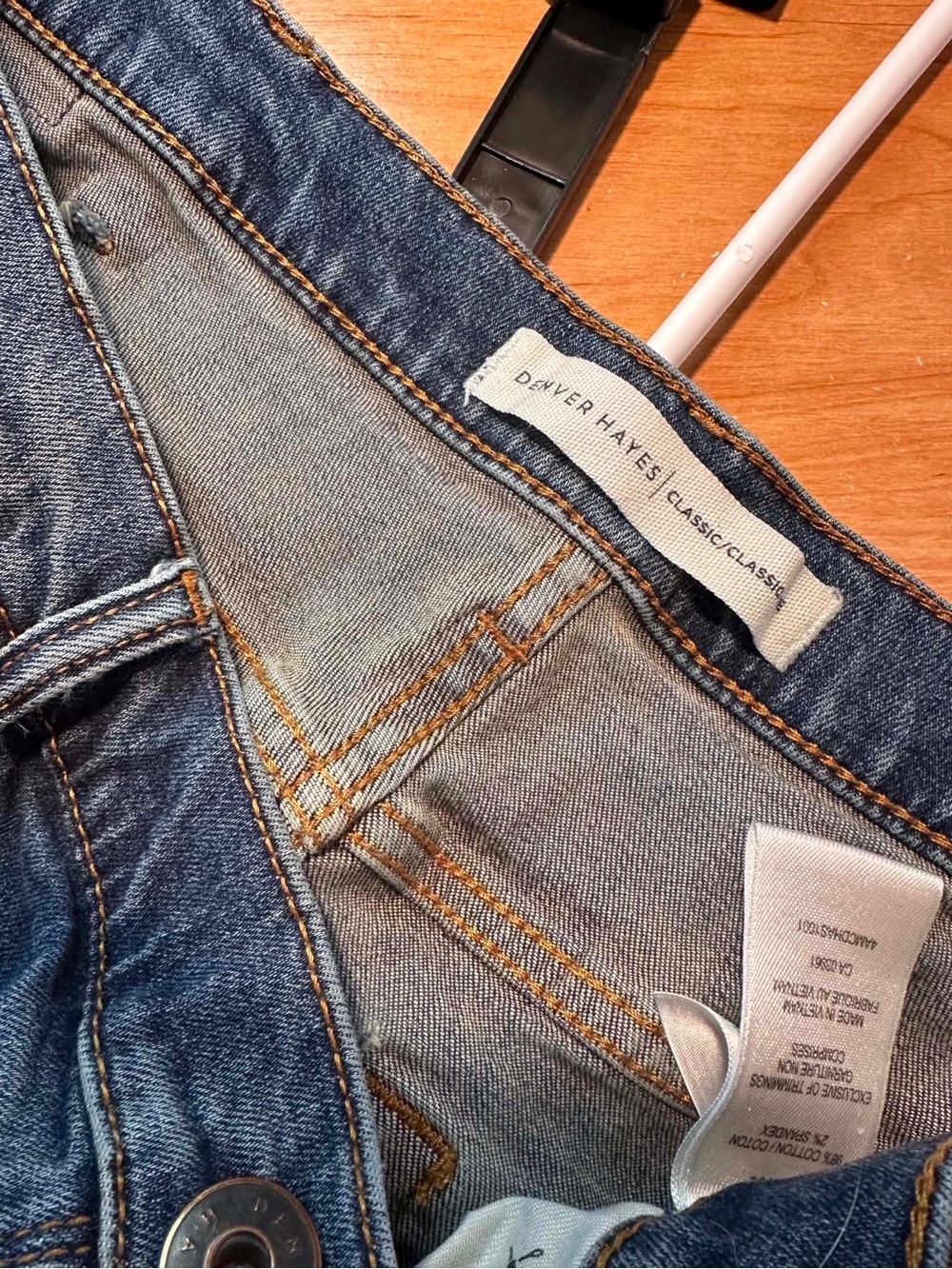 Denver Hayes Men’s Dark Blue Slim Straight Jeans